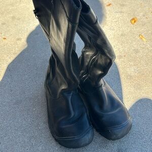Keen black waterproof leather high zip boots sz 7 womens